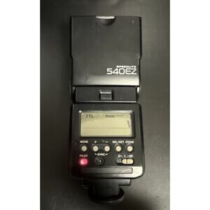 Canon Speedlite 540EZ External Shoe Mount Flash DSLR LCD Display Tested